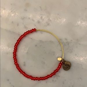 Alex and ani red beaded bracelet